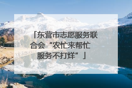 东营市志愿服务联合会“农忙来帮忙 服务不打烊”
